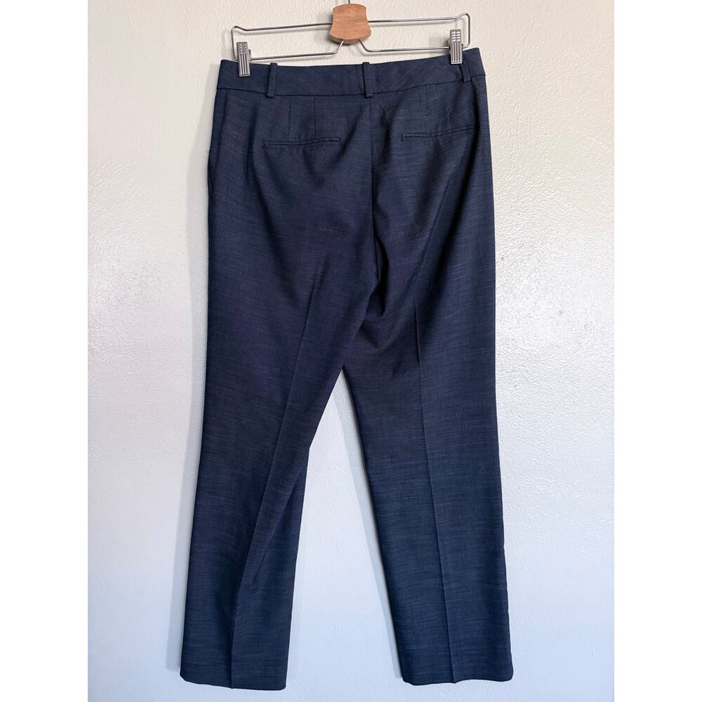 ANN TAYLOR medium blue straight leg Kate Fit stretch trouser pleat pants - Picture 7 of 8
